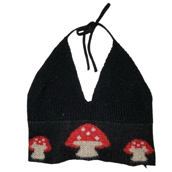 Fairycore Mushroom Halter Top Size Large - Picture 2 of 3